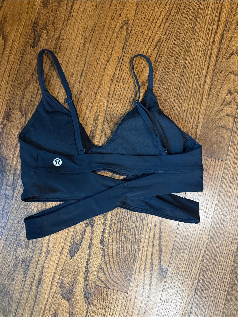 lululemon athletica Black Cross-Back Wrap Sports Bra